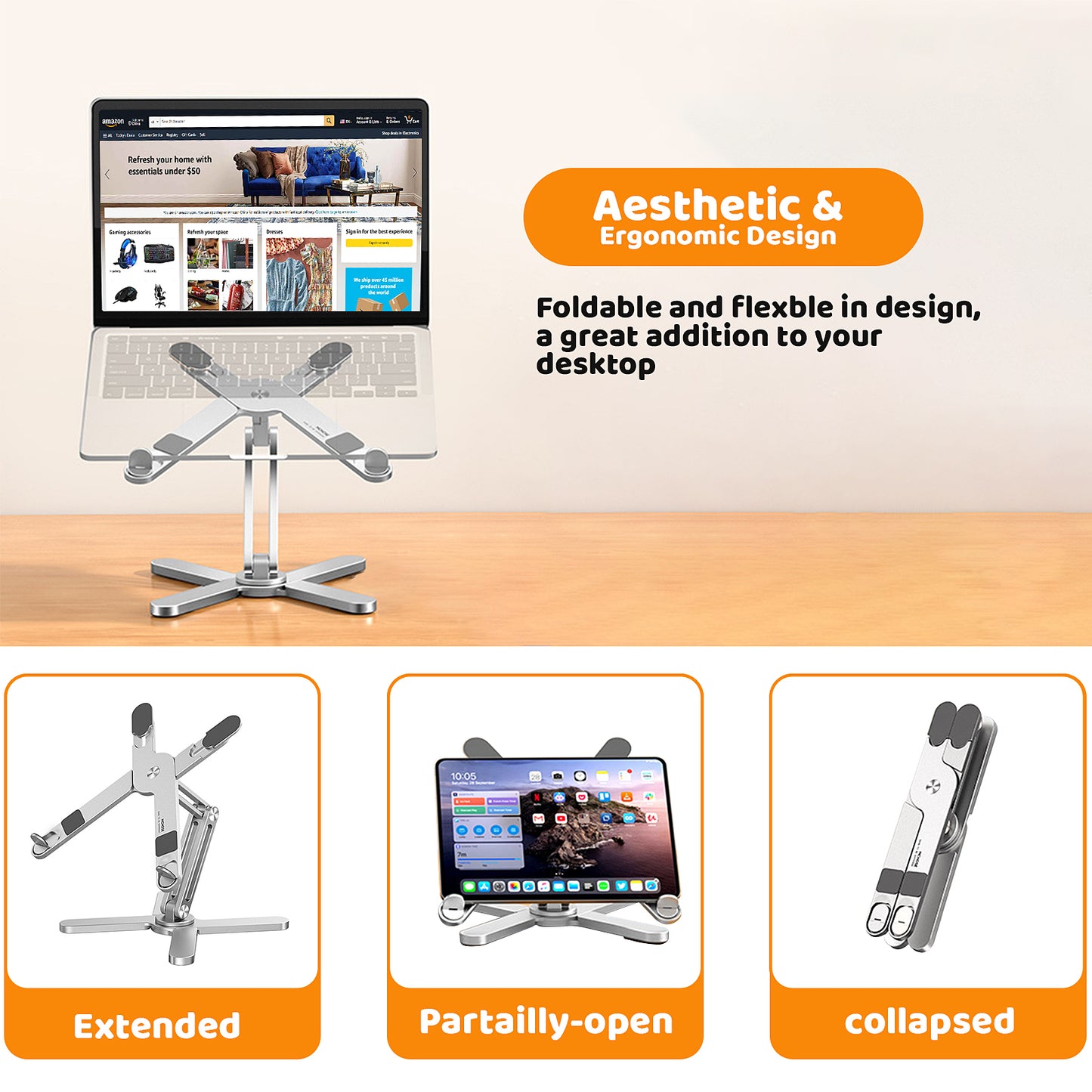 Moallia Laptop Stand with 360 Rotating Base